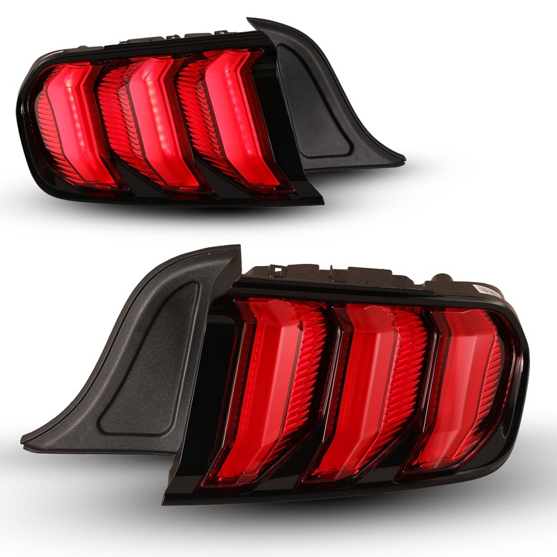 For 2015-2023 Ford Mustang LED Tail Lights with Dynamic Running Turn Light – Red