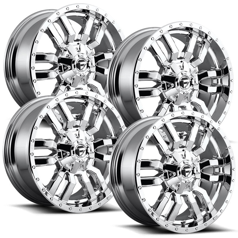 Fuel Sledge D631 Chrome Finish Aluminum Ford SRW Wheel Kit (8×170)