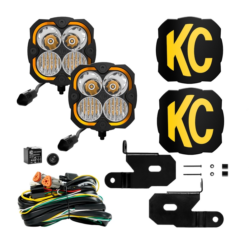 KC FLEX ERA 4 LED 5in Combo 2-Light Sys 2018-2023 Jeep Wrangler JL Gladiator JT 97141