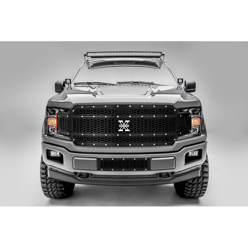T-REX Grilles 7715841 Black Mild Steel Laser Cut Pattern Grille Fits 2018-2020 Ford F-150
