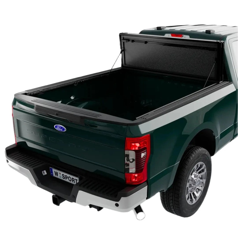 Tonneau Covers I WORKSPORT 2017-2025 Ford Super-Duty F-250 / F-350 AL4 Flip-Up Aluminum Trifold Hard Tonneau Cover