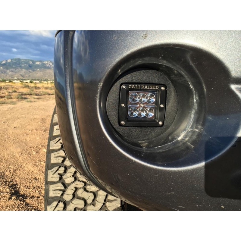 Cali Raised LED Fog Light Pod Replacement Kit with Brackets for Tacoma (2005-2011)