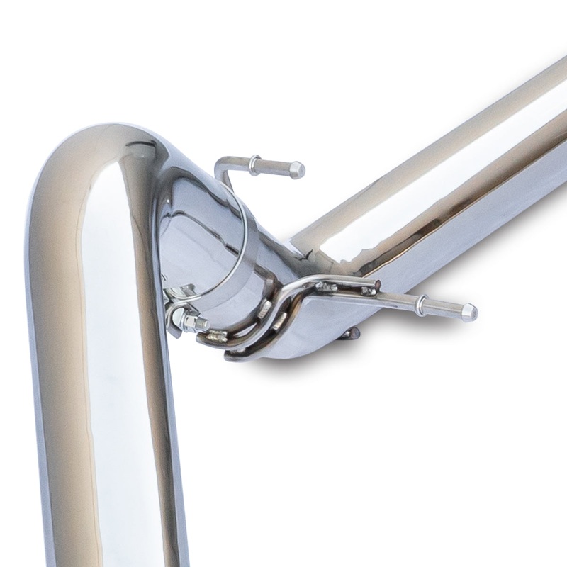 Exhaust Kit 4 Inch Cat Back Single Tip 3.0L Duramax – Pol/Blk