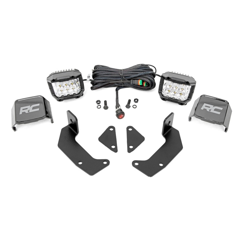 LED Light Kit | Cage Mount | 2″ Chrome Pair | Wide Angle | CFMOTO UFORCE 1000