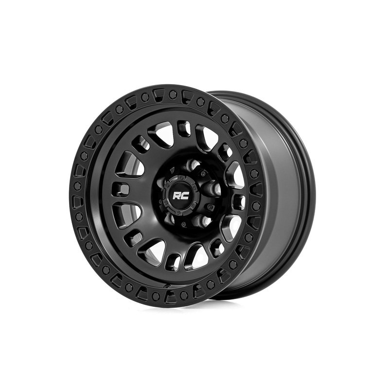 Rough Country 82 Series Wheel | One-Piece | Semi Gloss Black | 18×9 | 5×5 | -12mm