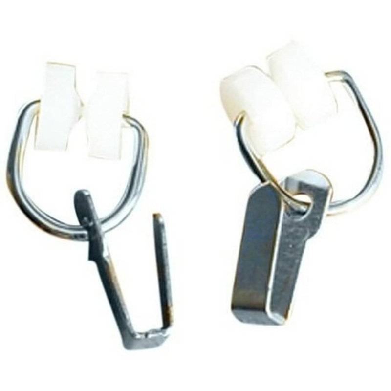 RV Designer A109, Nylon Two Wheel Carrier with Hook, Compatible with I Beam Track, 14 Per Pack, Window Covering Hardware , White
