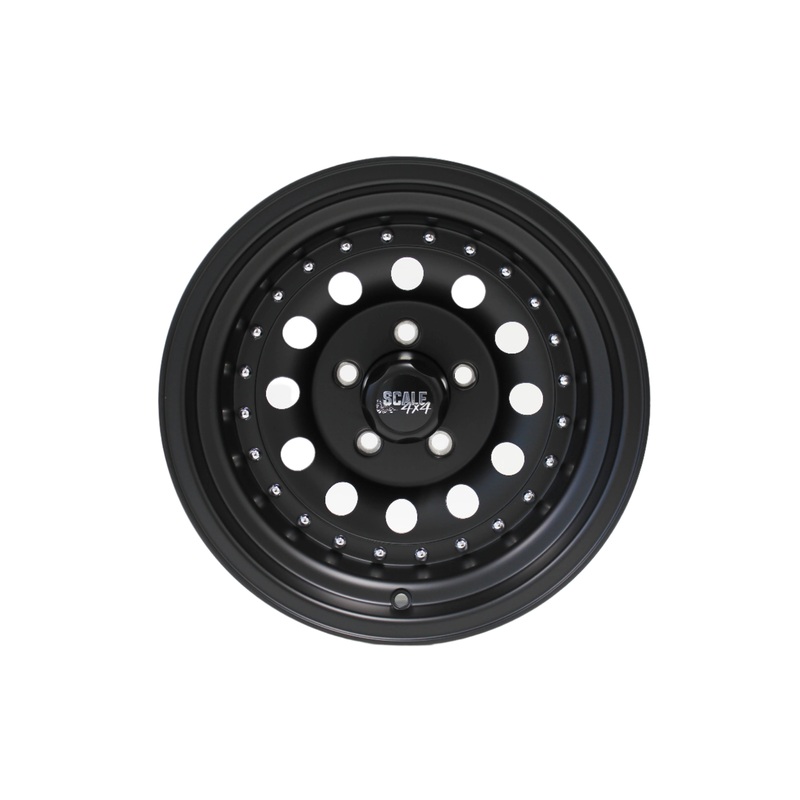 SCALE4X4 Bandit II Matte Black 15″ Wheels – 15×7.0 / -6 / 5×139.7