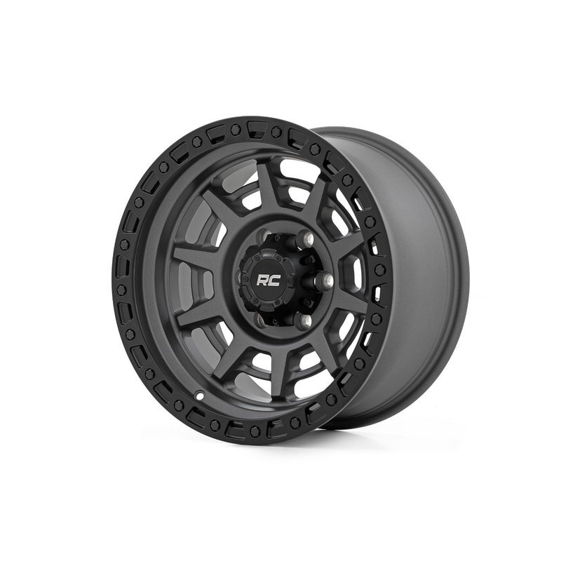 Rough Country 85 Series Wheel | Simulated Beadlock | Gunmetal Gray/Black | 17×9 | 8×170 | -12