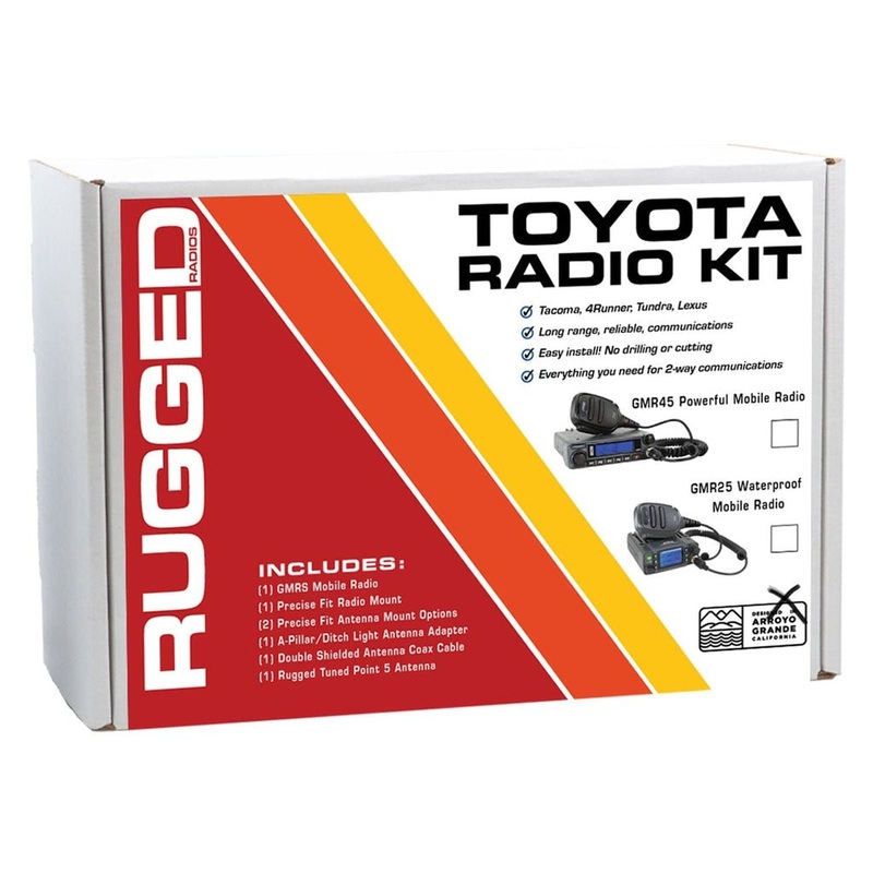 Rugged Two-Way GMRS Mobile Radio Kit for Tacoma, 4Runner, Lexus