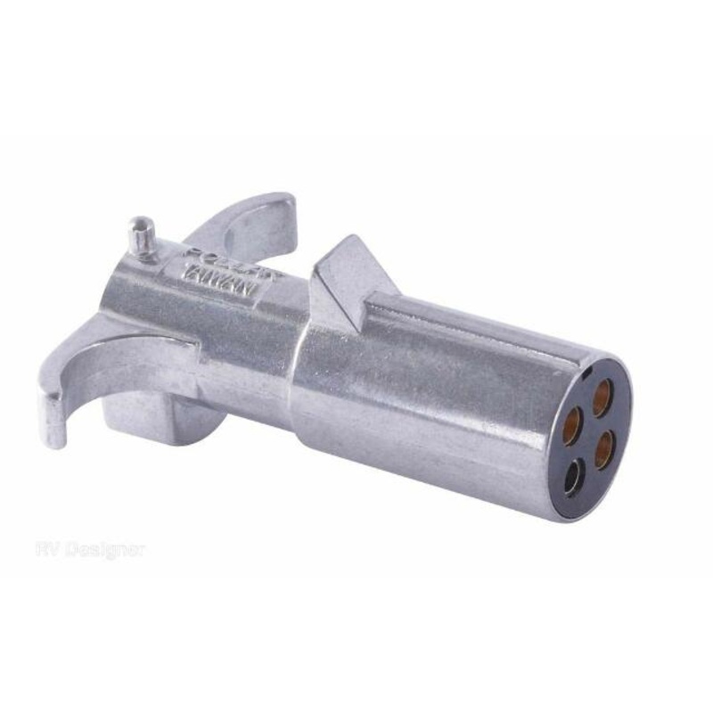 RV Designer P402, Pollack, 4-Way Connector Plug, Die-Cast Metal