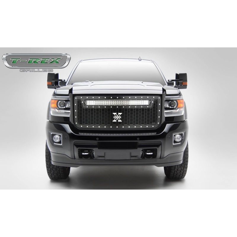 T-REX Grilles 7312111 Black Mild Steel Laser Cut Pattern Grille Fits 2015-2019 GMC Sierra 2500 Sierra 3500