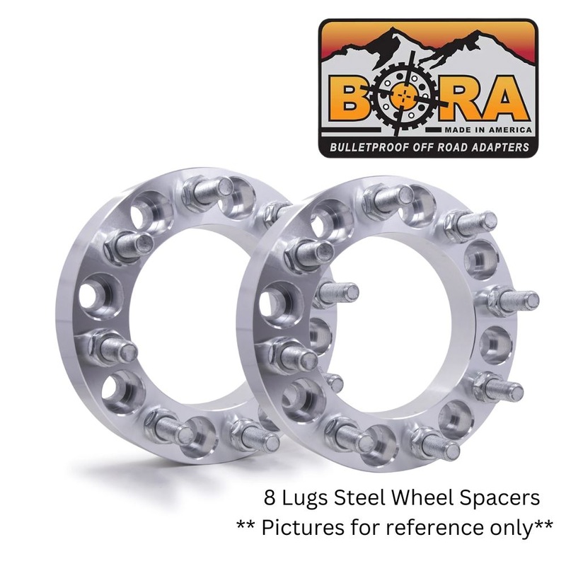 BORA 2011-2025 GMC Sierra 2500 3500 Steel 1.25″ Wheel Spacers  (Bolt Pattern 8×180 / Hub Bore 124.1) (Sold by Pair)