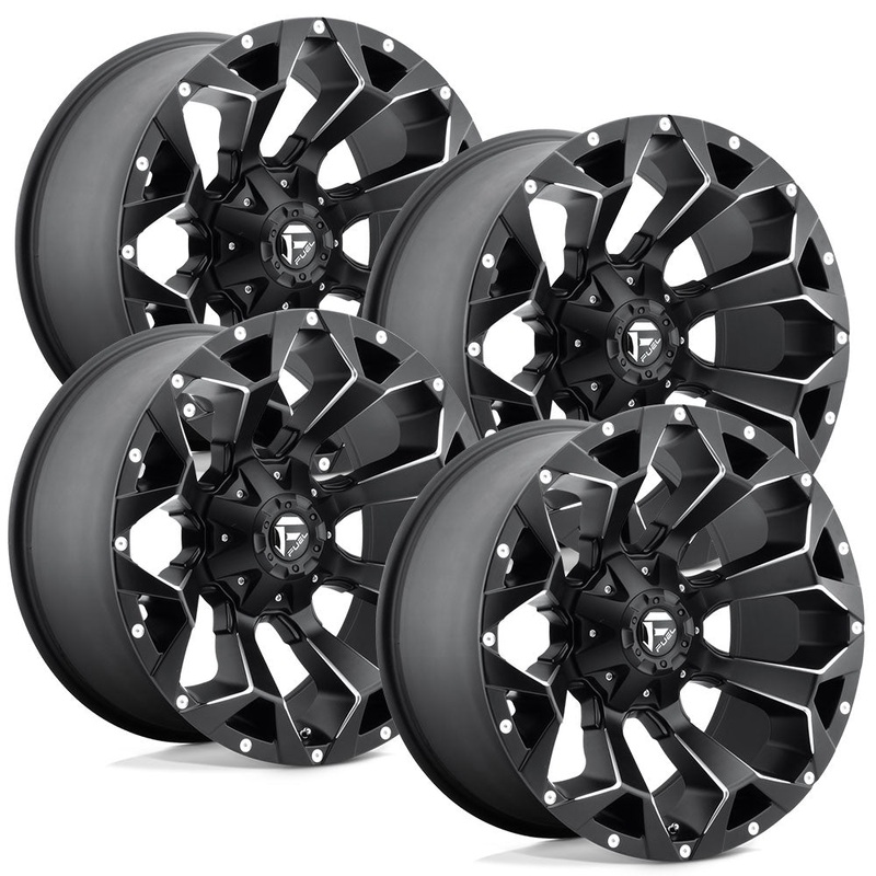 Fuel Assault D546 Matte Black Aluminum Dodge Ram SRW Wheel Kit (8×6.5)