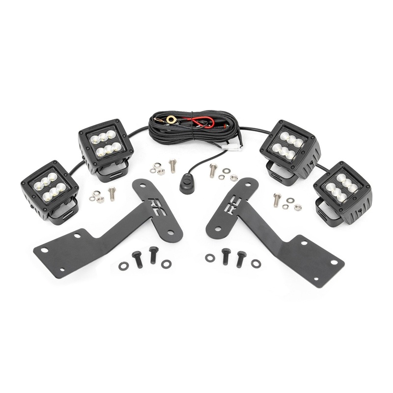 LED Light Kit | Ditch Mount | Dual 2″ Black Pairs | Flood | Toyota Tundra (14-21)