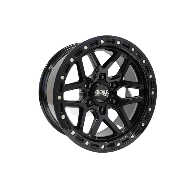 SCALE4X4 S02 Gloss Black 17″ Wheels – 17×8.5 / -10 / 6×139.7