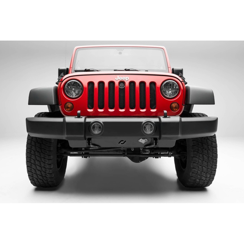 T-REX Grilles 46482 Black Mild Steel Small Mesh Grille Fits 2007-2018 Jeep Wrangler JK Wrangler JKU