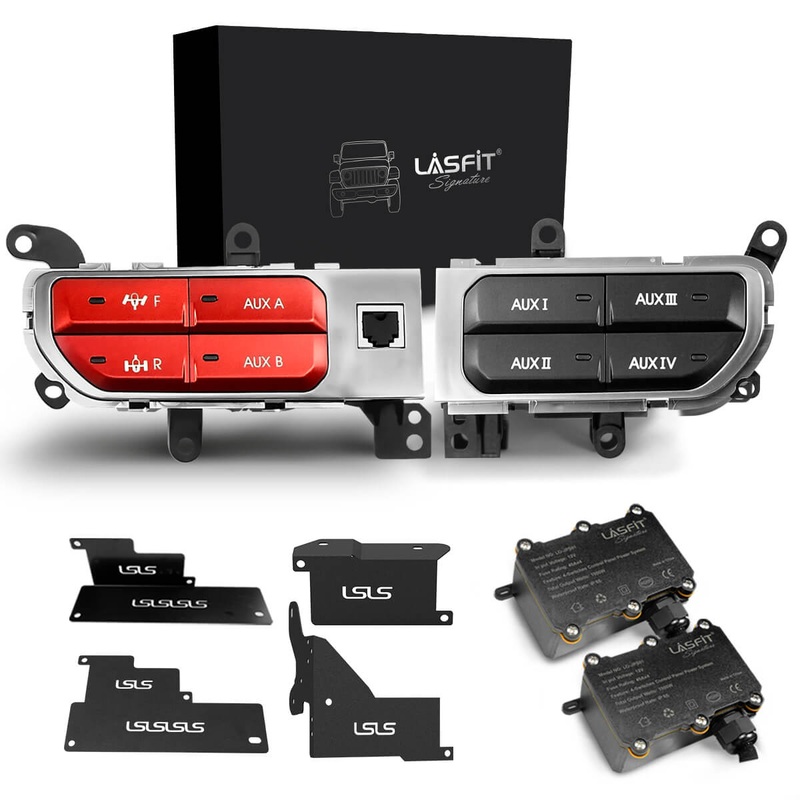 Fit For Jeep Wrangler JL 2018-2025 Auxiliary Switch Panel Bank Kit