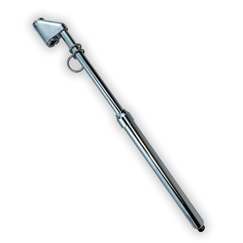 Haltec GA-185S Dual Foot 180-degree Chrome Service Tire Air Gauge with Metal Indicator Bar. 10-150 psi