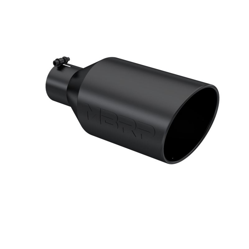MBRP Tip, 8″ O.D. Rolled End, 4″ inlet 18″ in length, Black Coated