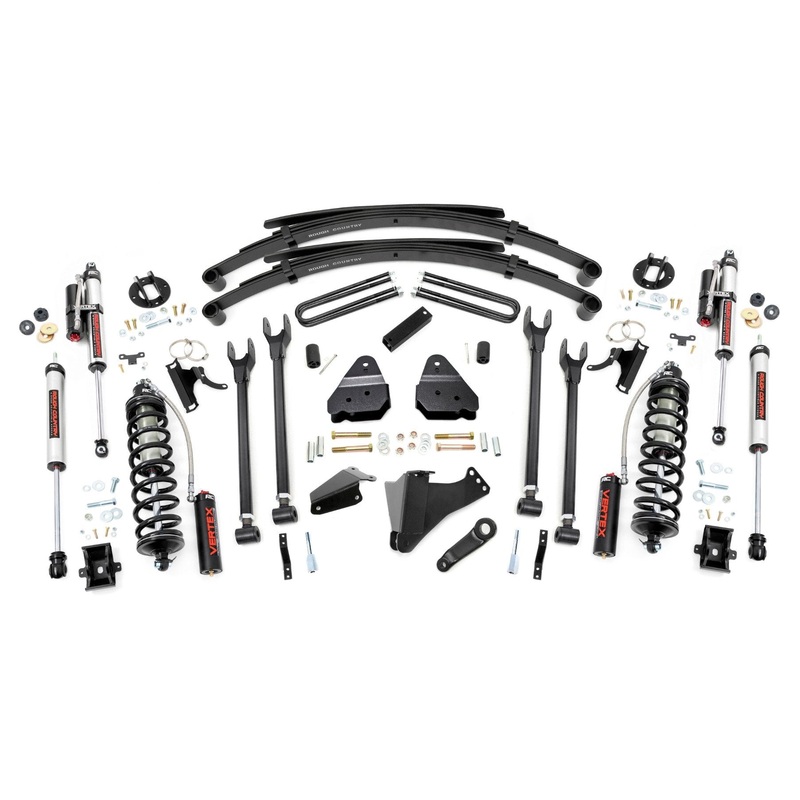 Rough Country 6 Inch Lift Kit Diesel 4 Link RR Spring C/O Vertex Fits Ford F-350 4WD 2005-2007
