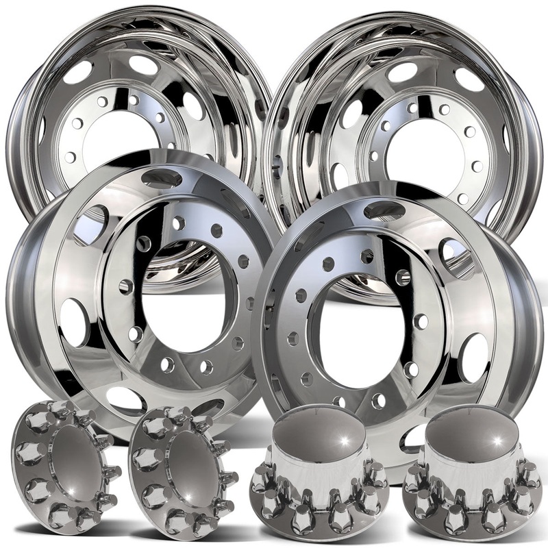 22.5 Polished Aluminum Northstar “Saturn” Oval Wheel Kit
