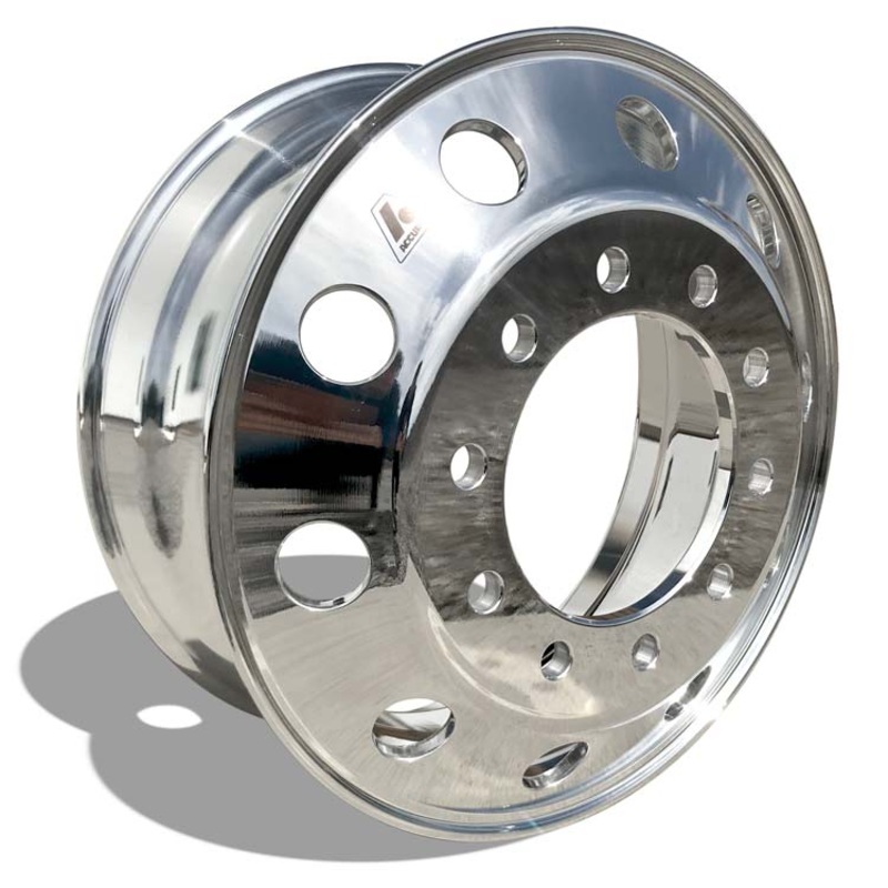 22.5×8.25 Accuride Lightweight 10x285mm Hub Pilot High Polish Both Sides