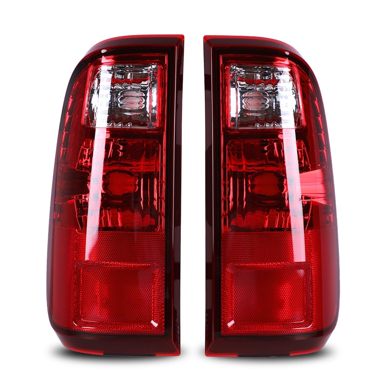 For 2008-2016 Ford F-250/F-350/F-450 Super Duty Tail Lights  – Chrome / Red