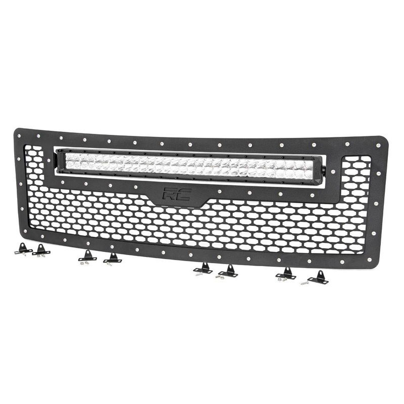Mesh Grille | 30″ Dual Row LED | Chrome | White DRL | Ford F-150 (09-14)