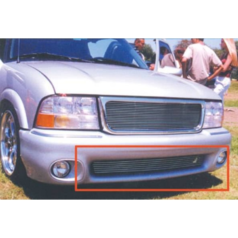 T-REX Grilles 25377 Polished Aluminum Horizontal Bumper Grille Fits 1998-2000 GMC Envoy