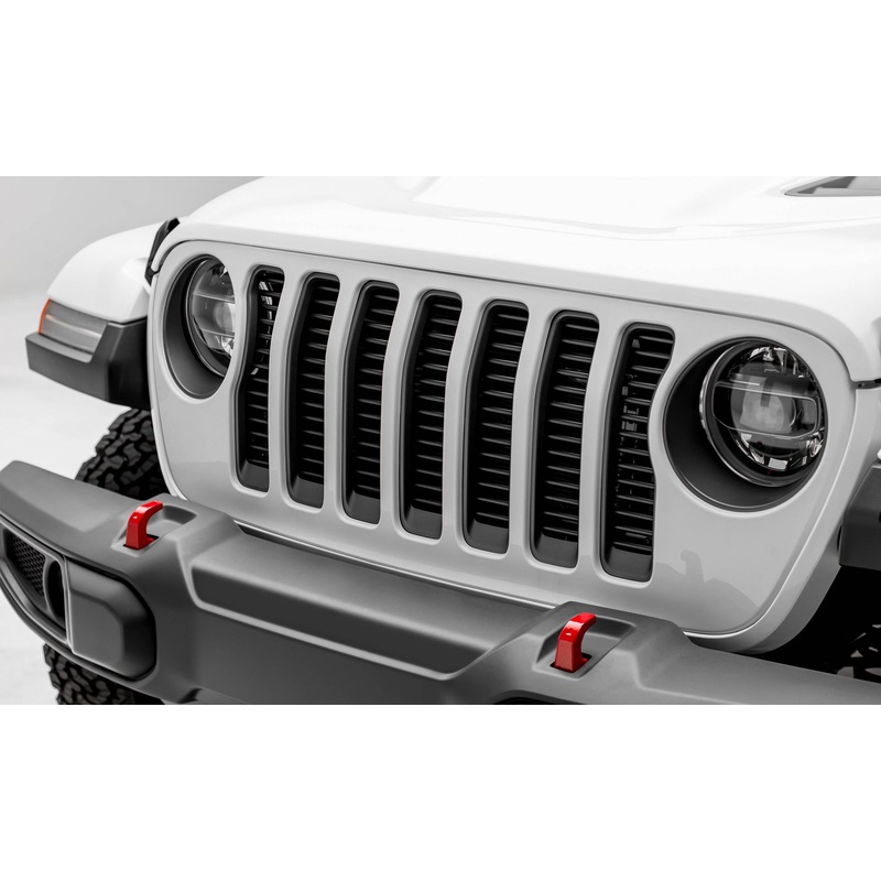 T-REX Grilles 6204941 Black Aluminum Horizontal Round Grille Fits 2020-2023 Jeep Gladiator Overland Gladiator Rubicon