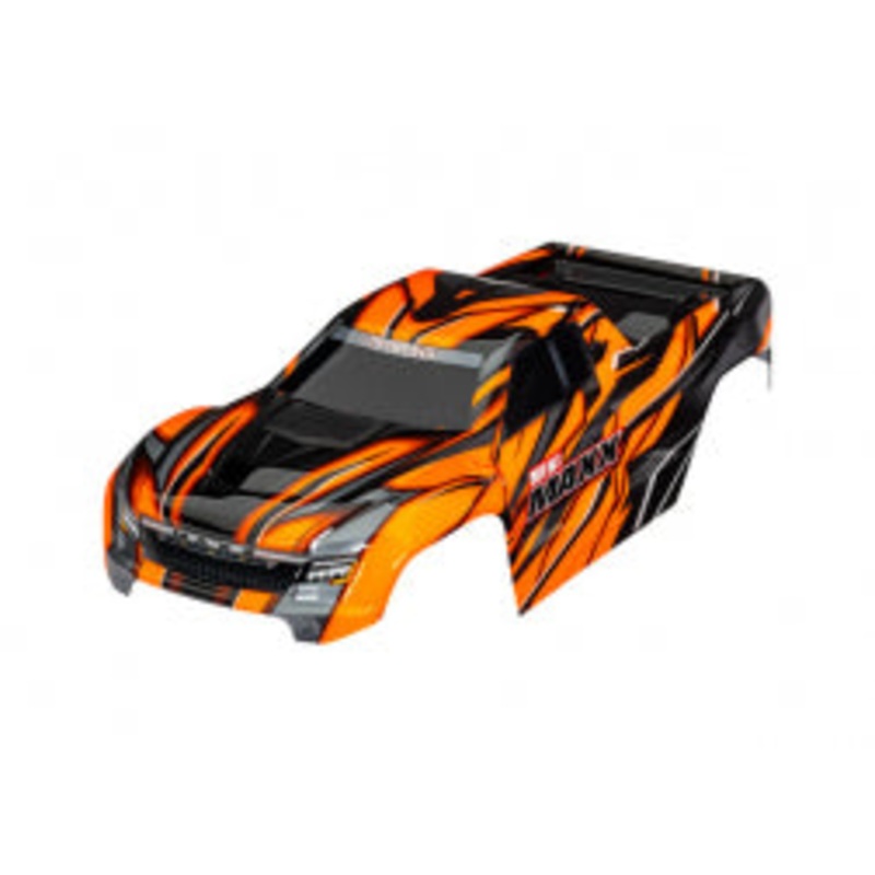 Traxxas  Body, Mini Maxx, orange (painted, decals applied)