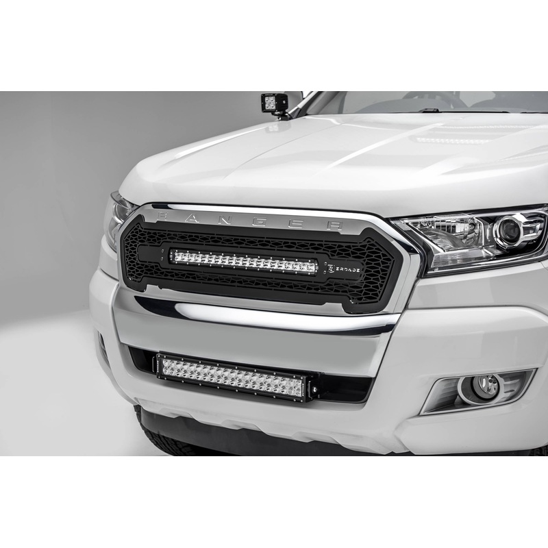 ZROADZ Z325761-KIT Black Mild Steel Front Bumper Center LED Kit Fits 2015-2018 Ford Ranger T6