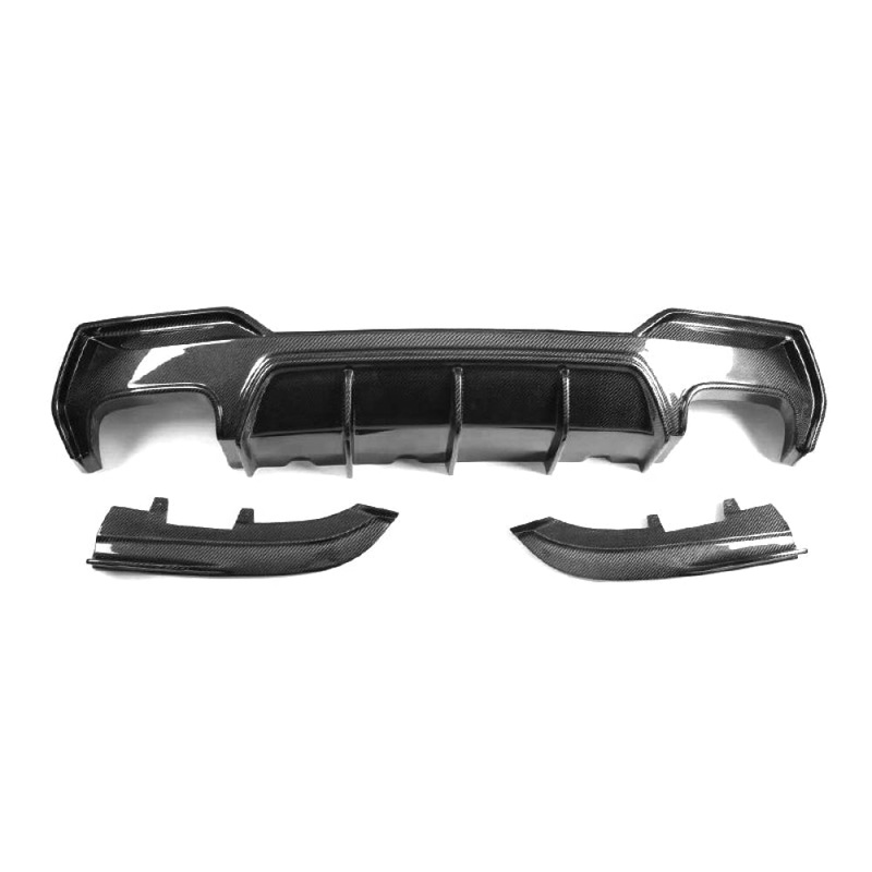 2021+ BMW 4-Series Carbon Fiber 3D Style 3 Piece Rear Diffuser | G22/G23