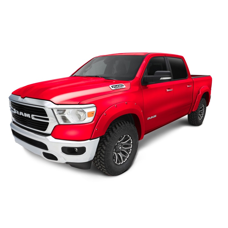 Fender Flares Pocket Style-Color Flame Red Clear Coat Smooth Finish 4 Pc 50915-75