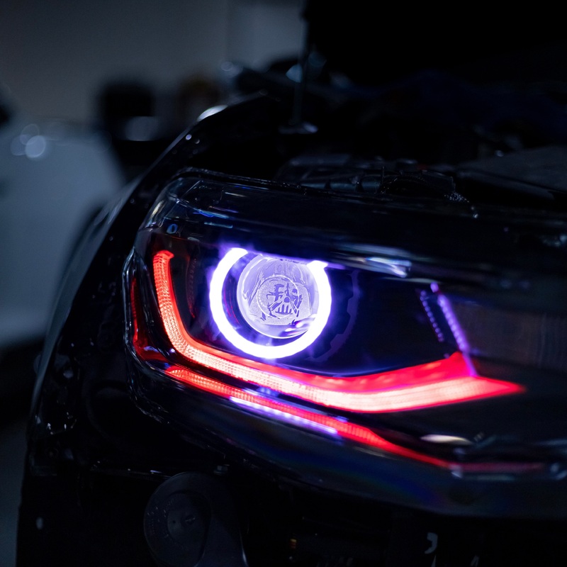 2016-2018 Chevy Camaro RGB OEM Replica Projector Headlights  Custom RGBW Bluetooth Control