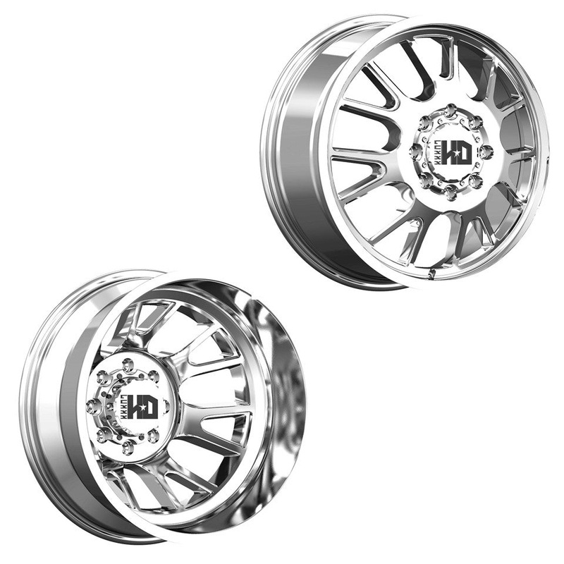 20×8.25 Luxxx LHD37 Chrome PRE-11 GM PRE-19 DODGE DUALLY Wheels 8×6.5 Set of 6 (Fits up to 12.50 Tire)