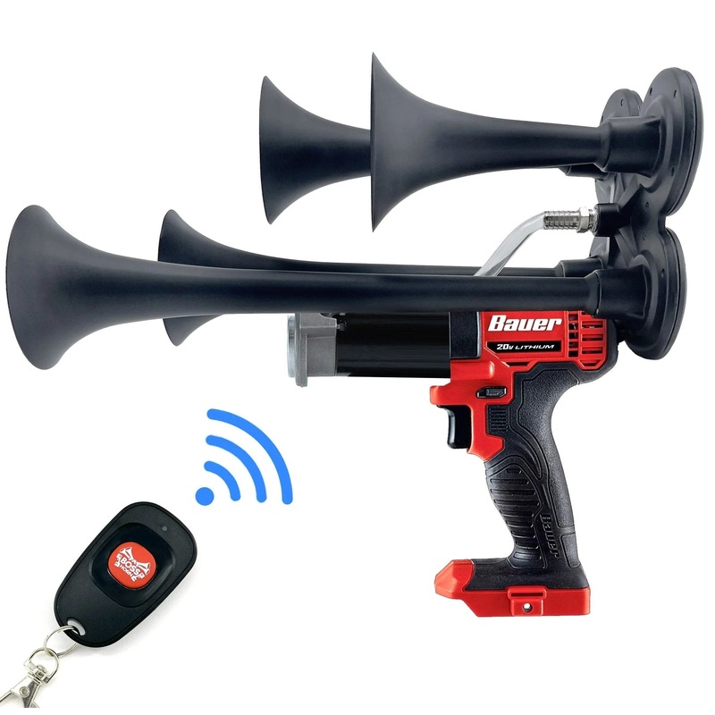 BossHorn Bauer Train Horn Gun: Quad Air Horn