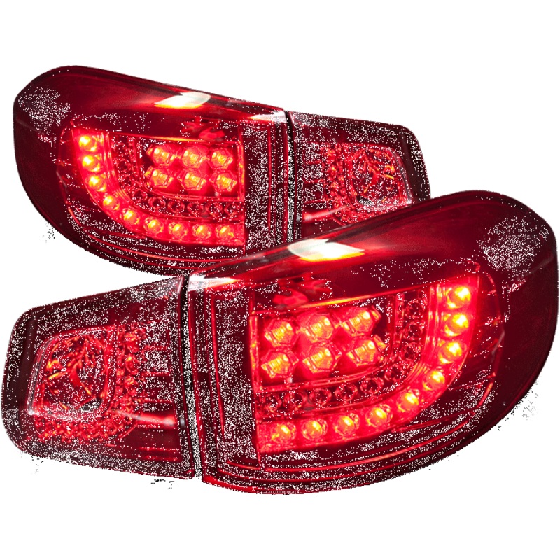For 2009-2011 Volkswagen Tiguan LED Tail Lights – Chrome / Red