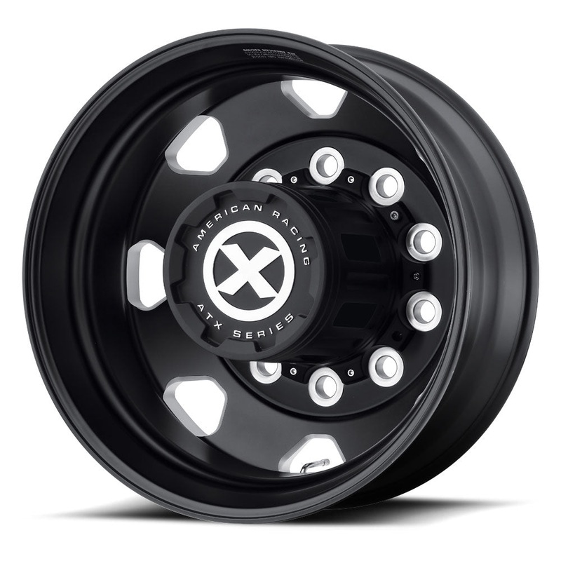 22.5X8.25 ATX 10X285MM HUB PILOT SATIN BLACK “OCTANE” REAR OUTER