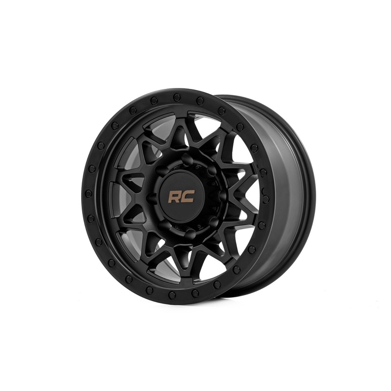Rough Country 78 Series Wheel | Simulated Beadlock | Black | 18×9 | 8×6.5 | -12mm