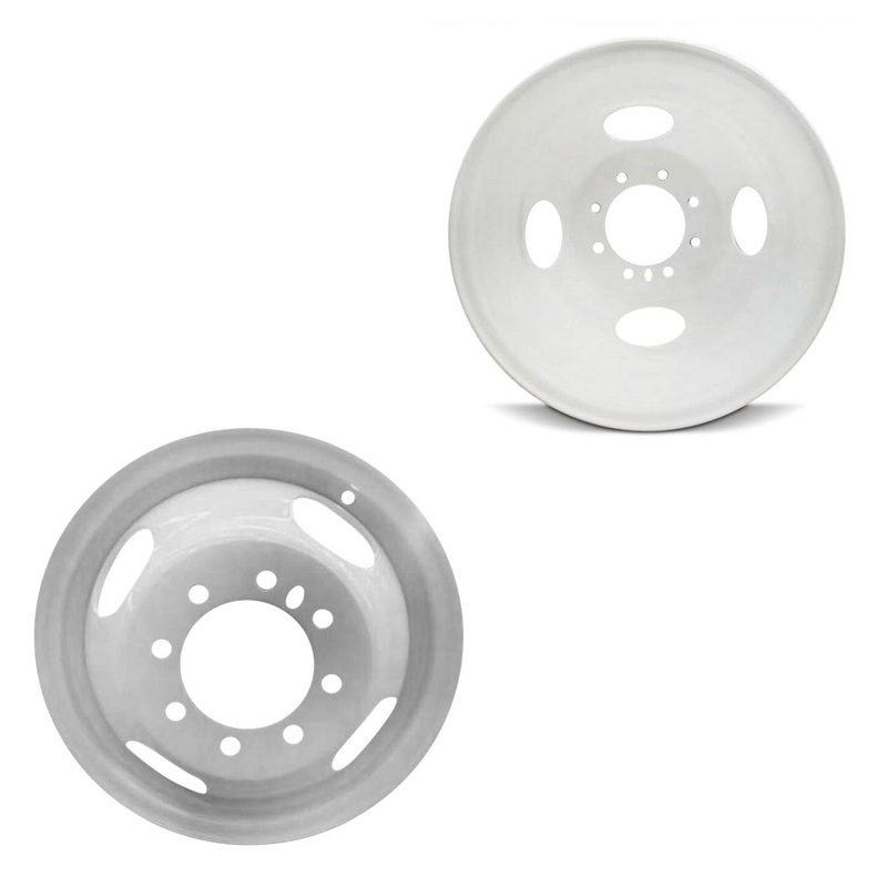16×6 Road Ready RRW-3037B White PRE-99 FORD DUALLY Wheels 8×6.5 Pair (Fits Stock Tire Sizing)