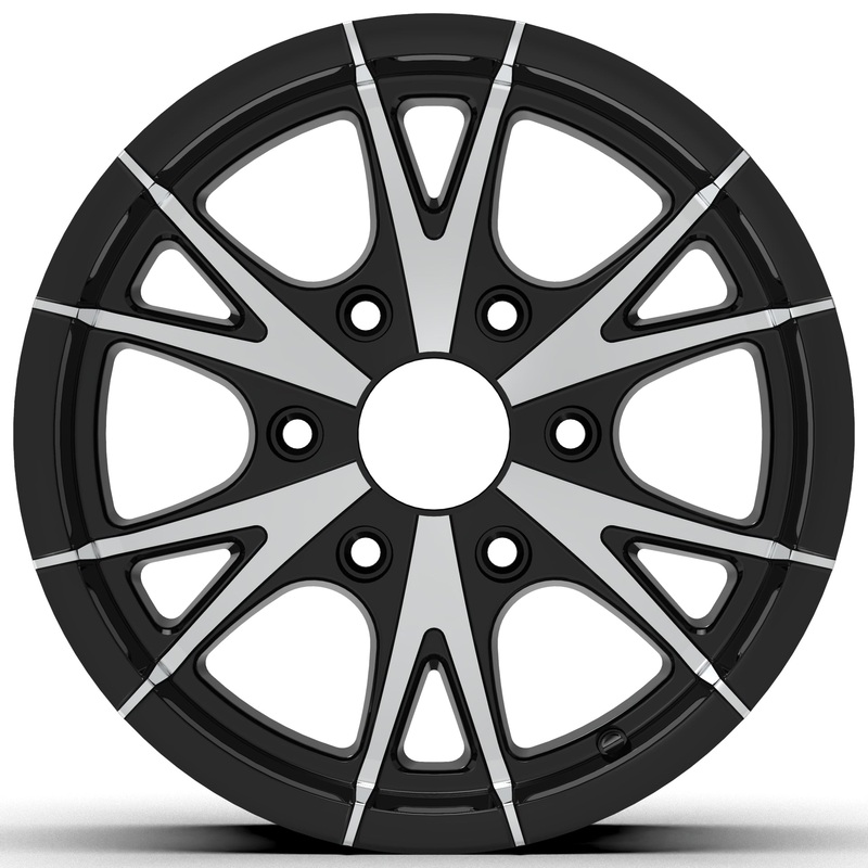 CW516 15X6, 6X5.5 6-LUG RHINO ALUMINUM TRAILER RV WHEEL