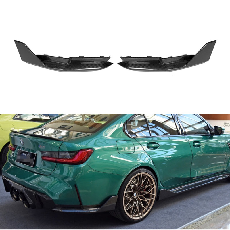 2021+ BMW M3/M4 Carbon Fiber M Performance Style Rear Bumper Splitters | G80/G82/G83