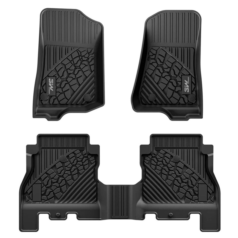 3WLINERS 2018-2024 JEEP Wrangler JLU TPE Material & All-Weather Protection Custom Floor Mats