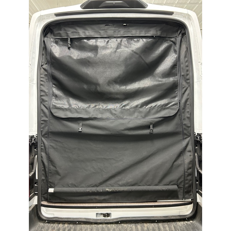 Full Rear Doors Weather and Bug Shield For Ford Transit Vans With Adjustable Zipper openings