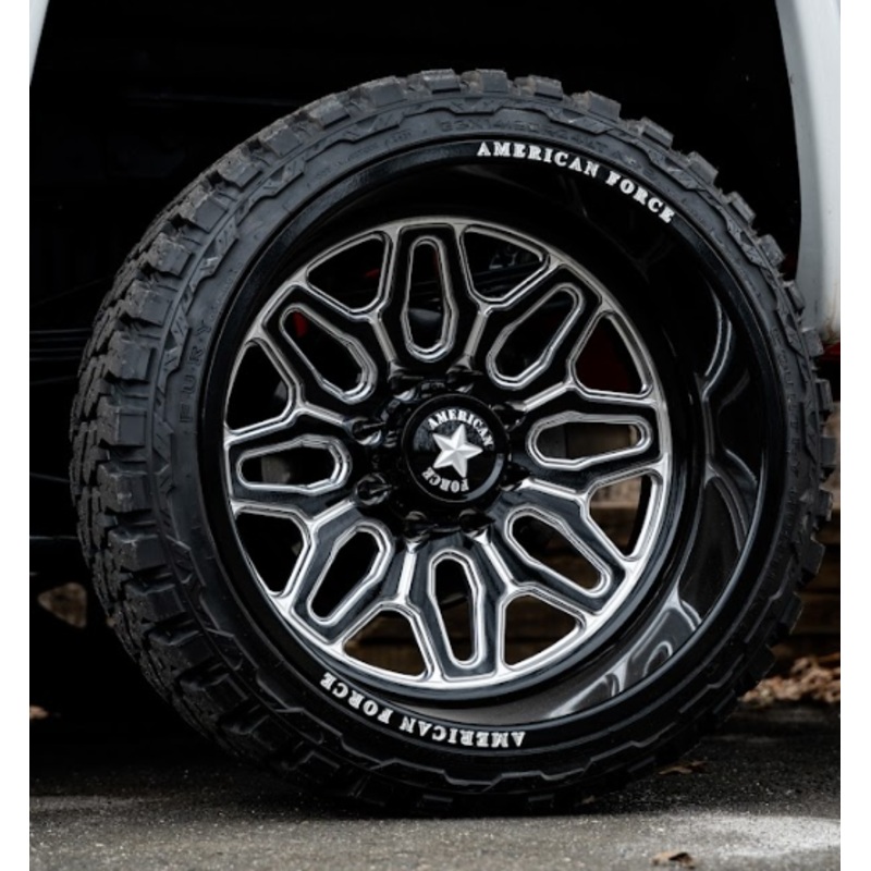 2019 GMC Denali 2500 Duramax – American Force Assault Concave Wheels Pre-Mounted on Fury M/T Tires