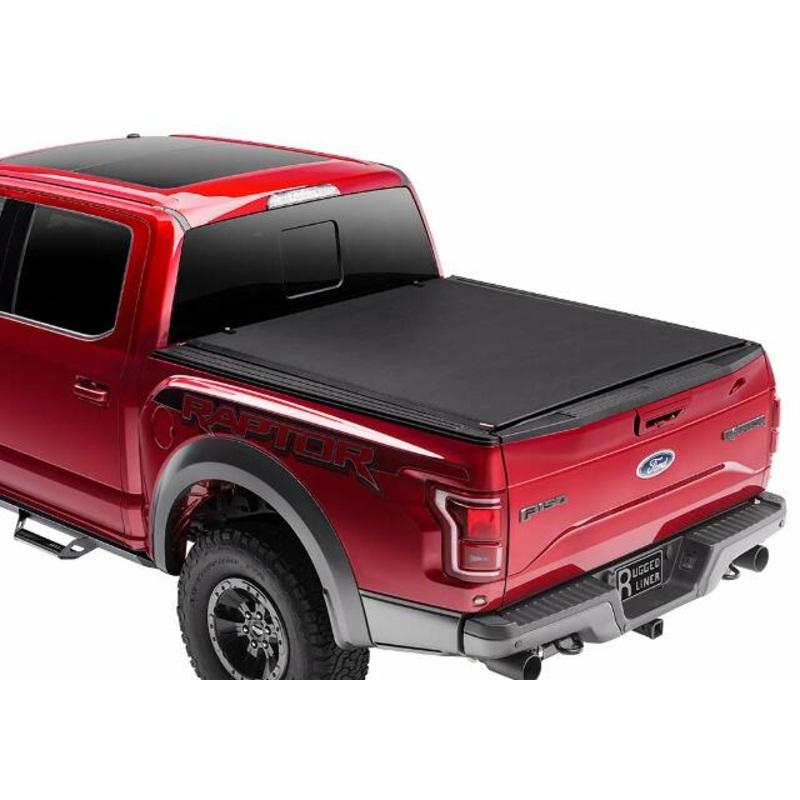 Rugged Liner Premium Rollup Truck Bed Tonneau Cover | RC-F6515 | Compatible with 15-18 Ford F-150 (w/o utility track), 6’5″ bed