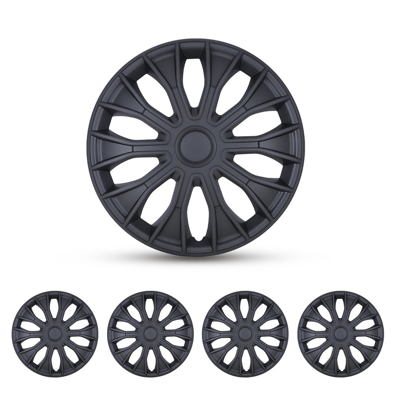 WINJET 14 inch Hubcaps Wheel Covers 5086 – Matte Black