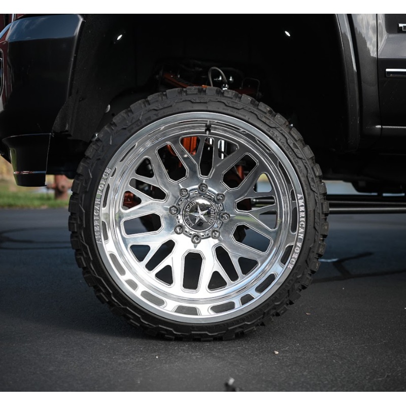 2015 GMC Sierra Denali 2500 Duramax – American Force Panic Concave Wheels Pre-Mounted on Fury Country Hunter M/T Tires