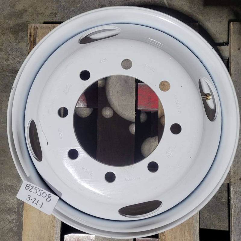 22.5×8.25 Jantsa 8x275mm Hub Pilot 4 Hand Hole White Steel (returned item)